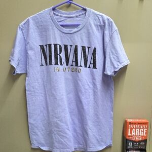 NIRVANA Light Purple Short Sleeve Tee